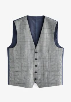 Next BLEND CHECK - Anzugweste - Mid Grey -Herrenbekleidung b2848e6d4f6140caa1e6b6a08846b4b7