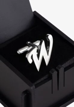 BUCHSTABE W - 1-TEILIG - Manschettenknopf - Silber -Herrenbekleidung b3df7999751f4497b6e56ae4c3ddd345