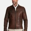 Lederjacke - Brown 2 Lederjacke - Brown -Herrenbekleidung b6c626c115d6413e89e295685def0f56