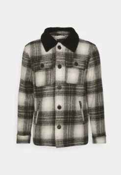 BRAVE SOUL AUGUSTUS - Übergangsjacke - Black/ White Check -Herrenbekleidung bdac23aa66514e7cb523056505b37a6e