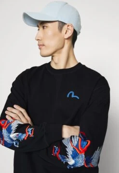 Evisu EAGLE CREWNECK - Sweatshirt - Black -Herrenbekleidung be8d2fc9b2fe4763bc4341fd79c08b69