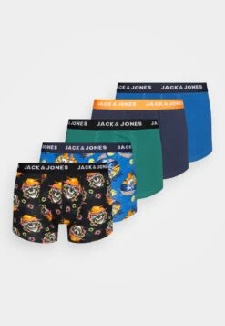 Jack & Jones JACSKULLS TRUNKS 5 PACK - Panties - Black/blue Lolite/lush Meadow/navy Blazer/blue Lolite
