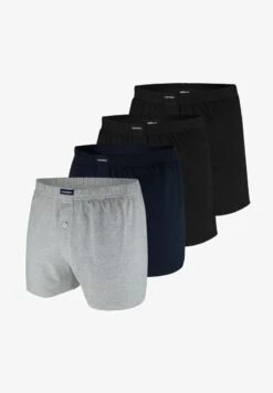 4PACK - Boxershorts - Schwarz/ Graumelange / Navy