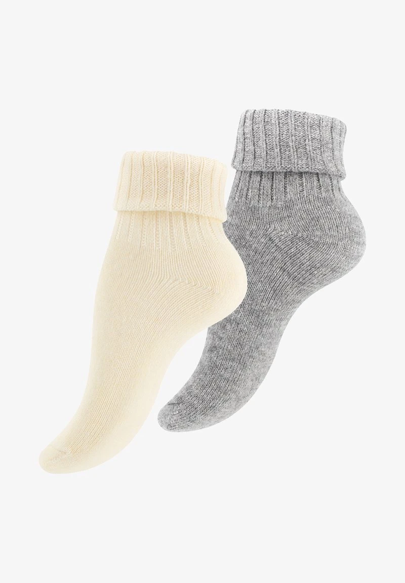 2 PACK - Socken - Ecru Hellgrau 3 2 PACK - Socken - Ecru Hellgrau