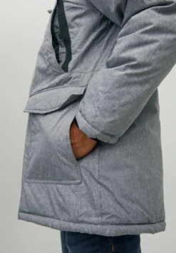Jack & Jones WARM GEFÜTTERTE MIT KUNSTFELL KAPUZE - Wintermantel - Grau -Herrenbekleidung c98d0d6e6c4e4067952af5c748848957