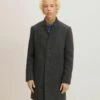 TOM TAILOR Denim Klassischer Mantel - Grey Brown Navy Mini Check -Herrenbekleidung c9c5735104ea4a9cb537106b000da02f