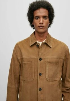 Boss Lederjacke - Open Beige -Herrenbekleidung c9dcfe48184a4236b06d7e1a5b50aeea