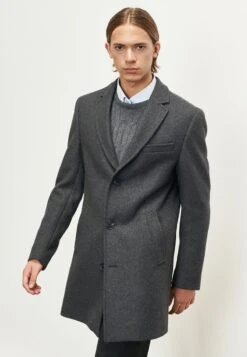 STANDARD FIT PLAIN - Klassischer Mantel - Grey -Herrenbekleidung cb258c86452847d8a7165e6df98c25c3