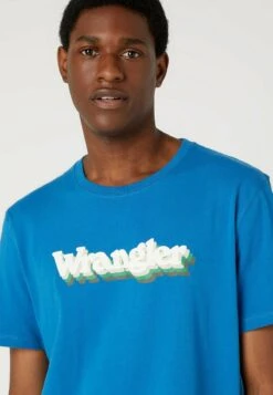 Wrangler GRAPHIC TEE - T-Shirt Print - Deep Water -Herrenbekleidung cb3a5098f65a4a9791c4e2fc0055d63d