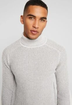 Pier One Strickpullover - 111 - Mottled Light Grey -Herrenbekleidung d1774a40fde44346aea6a7dd67f4ca51