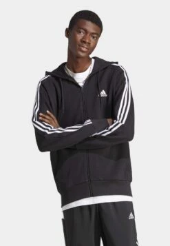 Adidas Sportswear M 3S FT FZ HD - Sweatjacke - Black White