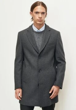 STANDARD FIT PLAIN - Klassischer Mantel - Grey