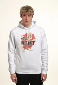 Henry Tiger BEAUTY & THE BEAST HER BEAST - Kapuzenpullover - White -Herrenbekleidung dd747752b36d400194b20a16394a6d0c