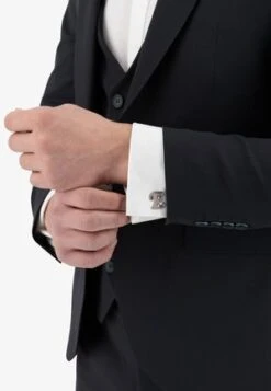 BUCHSTABE K - 1-TEILIG - Manschettenknopf - Silber -Herrenbekleidung dde3b109ddba47fd8fdcee8ff4ad73c7