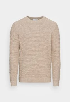 Selected Homme SLHVINCE BUBBLE CREW NECK - Strickpullover - Pure Cashmere