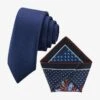 SET DON SLIM KRAWATTE & 4 DE - Einstecktuch - Ultramarin Blau Bordeaux Rot Paisley Himmel Blau Royalblau Tropfen Petrol Stahlblau Rauten Weiss