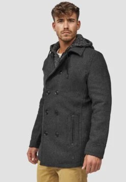 Indicode Jeans Kurzmantel - Black Mix -Herrenbekleidung e89f8450df524a70afc9cb77dfd7b0a3