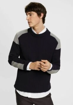 ESPRIT COLORBLOCKING - Strickpullover - Navy