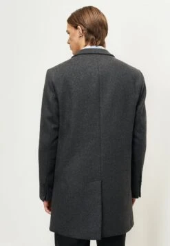 STANDARD FIT PLAIN - Klassischer Mantel - Grey -Herrenbekleidung ef17b9207ad5405caaa99971721f7cc0