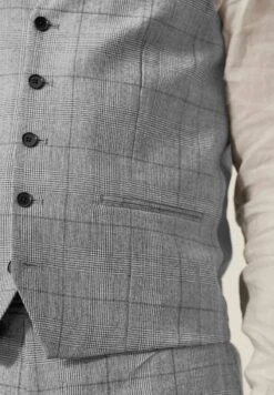 Next BLEND CHECK - Anzugweste - Mid Grey -Herrenbekleidung efab4d11aa6a4f9288d47896f92759f1