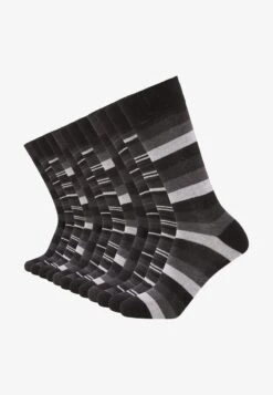 12-PACK STRIPED - Socken - Black