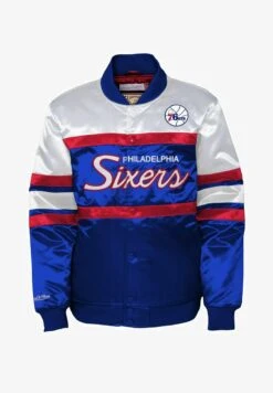 Mitchell & Ness HEAVYWEIGHT SCRIPT PHILADELPHIA 76ERS - Bomberjacke - Royal -Herrenbekleidung fa59cce0bee54924bbc54899b7e39131 1