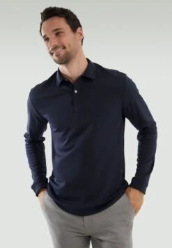 NON IRON STAIN REPELLENT - Poloshirt - Dark Blue Denim