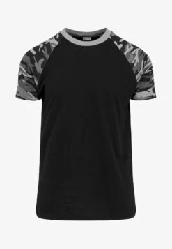 URBAN CLASSICS RAGLAN CONTRAST - T-Shirt Print - Black/ Grey -Herrenbekleidung ff88191927c4400babc41f2567fe3e3a