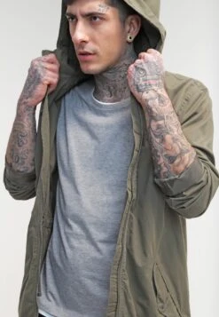 Pier One Parka - Khaki -Herrenbekleidung ffa45efc2dcd46dca209c3efa063c7ea